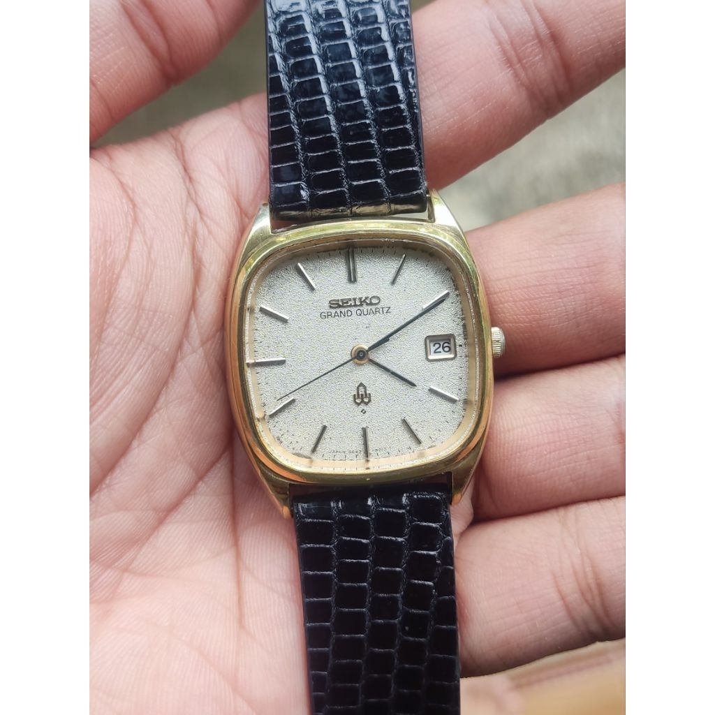 Seiko Grand Quartz Tank SGP Snowflake Dial