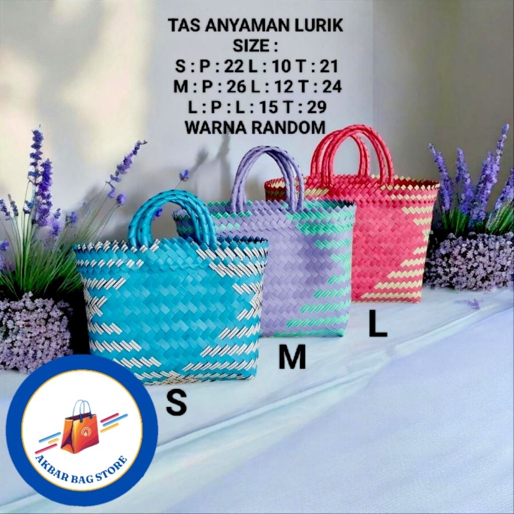 Tas Anyaman Plastik Lurik/Tas Paket Sembako/Tas Hajatan/Tas Parcel