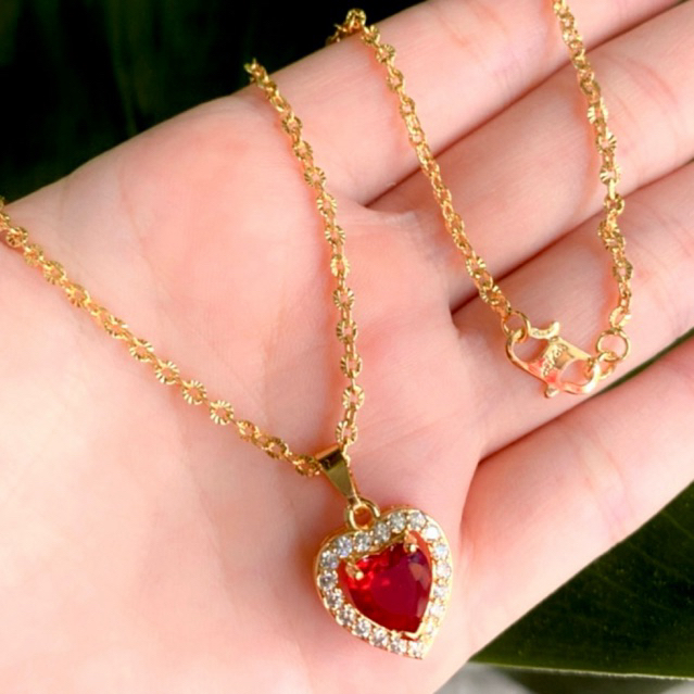 KALUNG EMAS NORI LOVE PERMATA KOKOT S TITANIUM