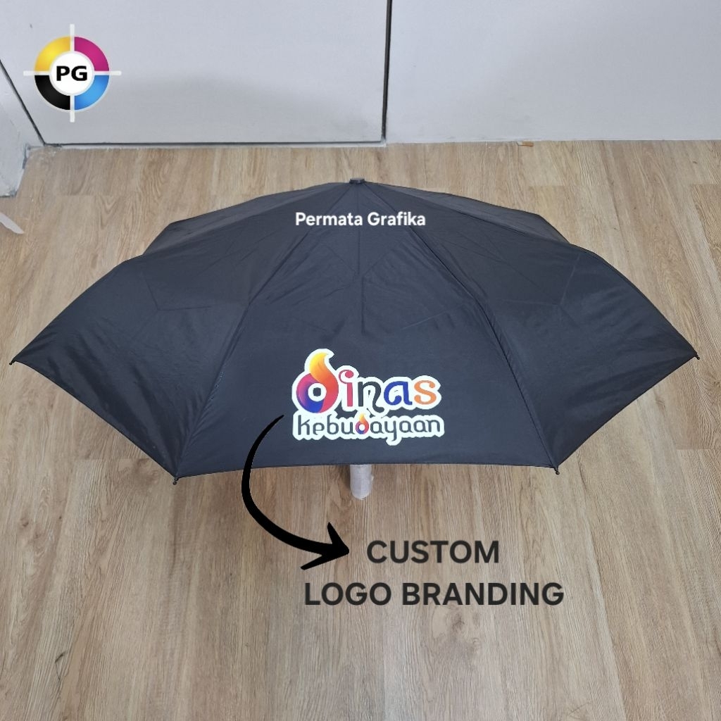 Payung lipat manual custom logo atau payung lipat otomatis custom logo