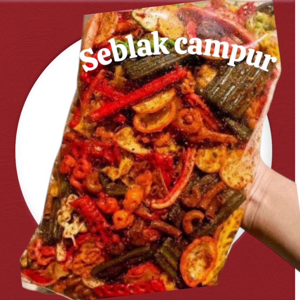 Seblak Kering Krupuk Seblak Campur Seblak Kering Pedas Daun Jeruk