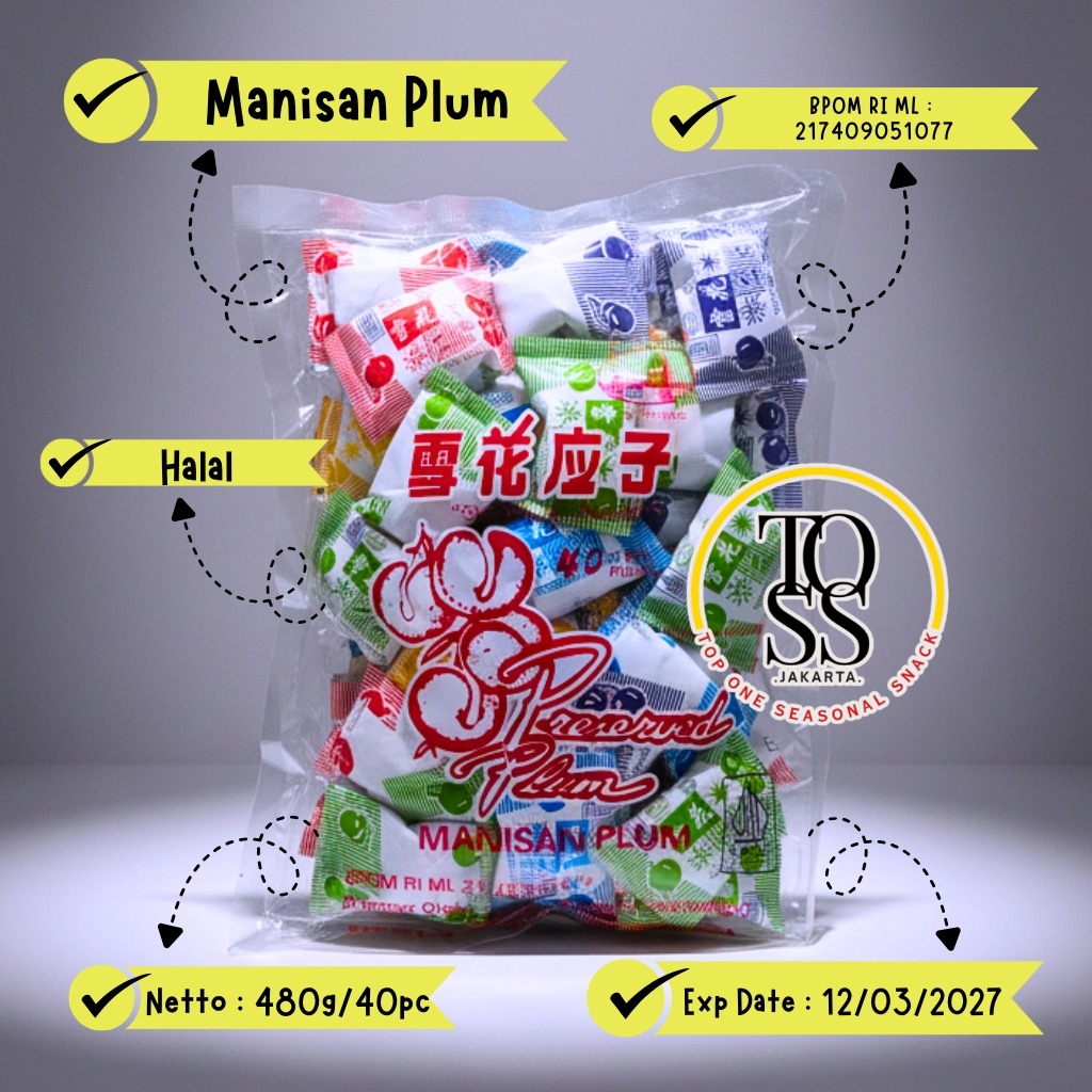 Manisan Plum Campur Aneka Rasa | Preserved Plum Snack | Permen Asam Manis Segar