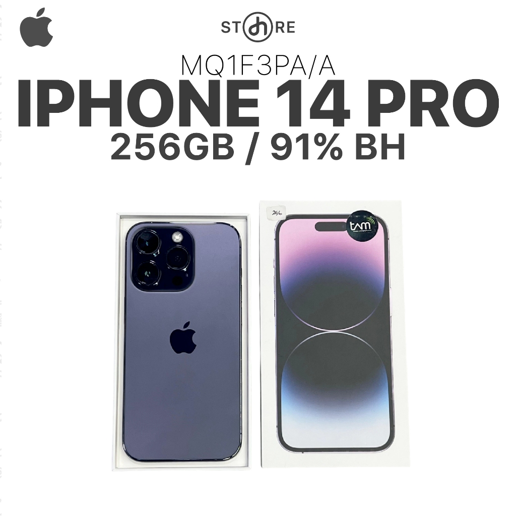 Second , iPhone 14 Pro , 256GB , Deep Purple , MQ1F3ID/A