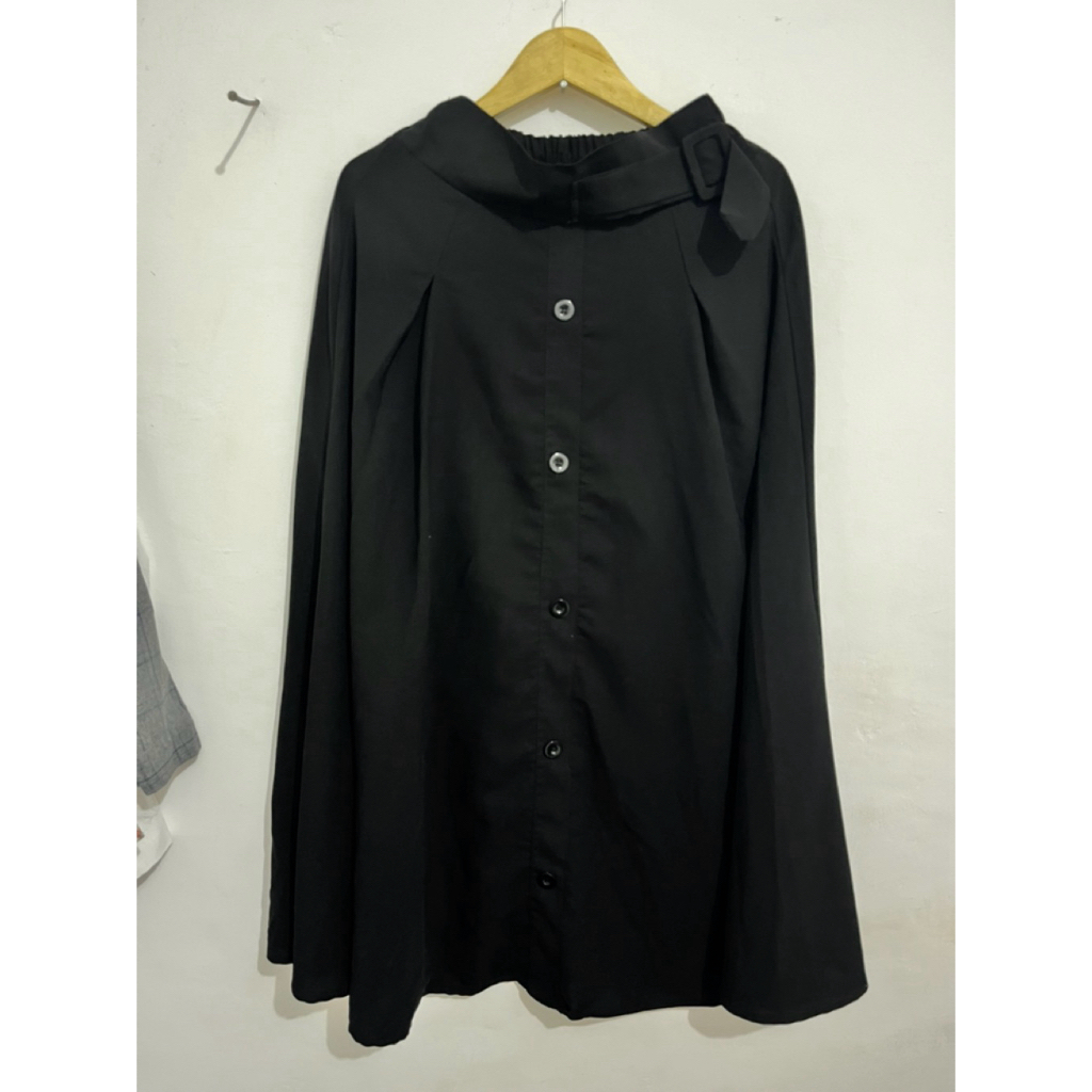 rok hitam kembang payung panjang wanita