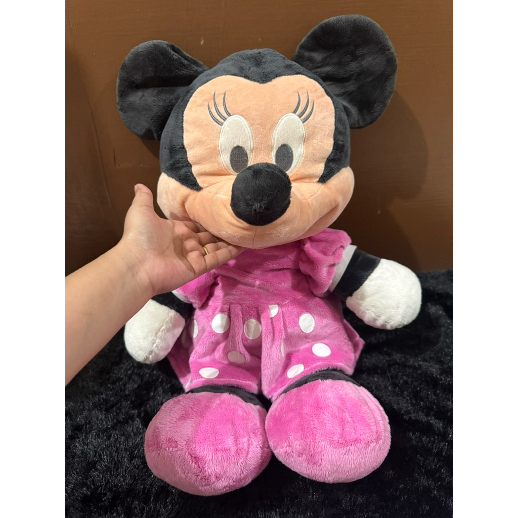 Boneka Karakter Minnie Mouse Besar size 68cm Original / Boneka Minnie Mouse Kostum Pink / Boneka Min