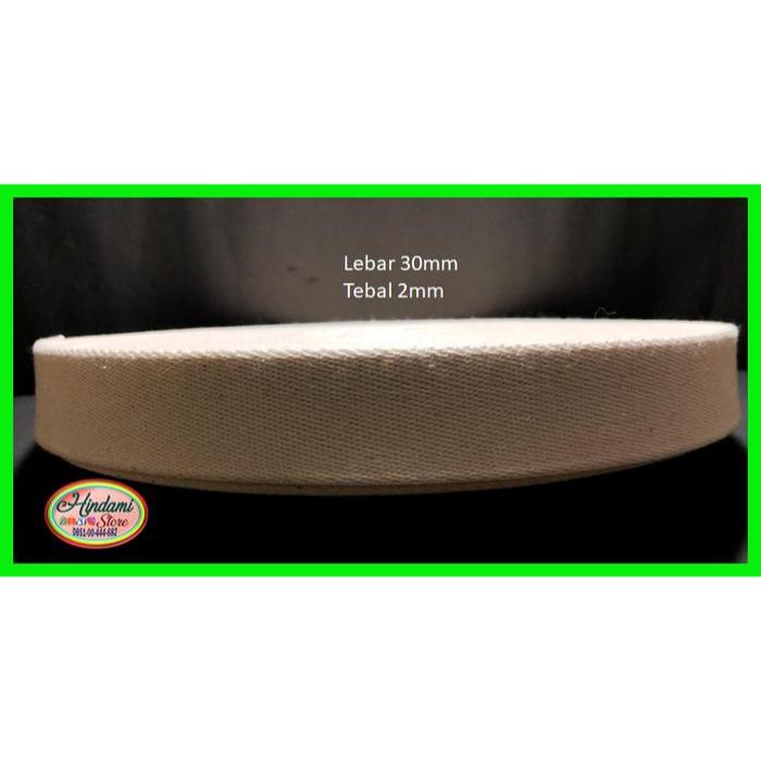 News TALI WEBBING KATUN TALI TAS LEBAR 3 CM TEBAL 2 MM PUTIH TULANG