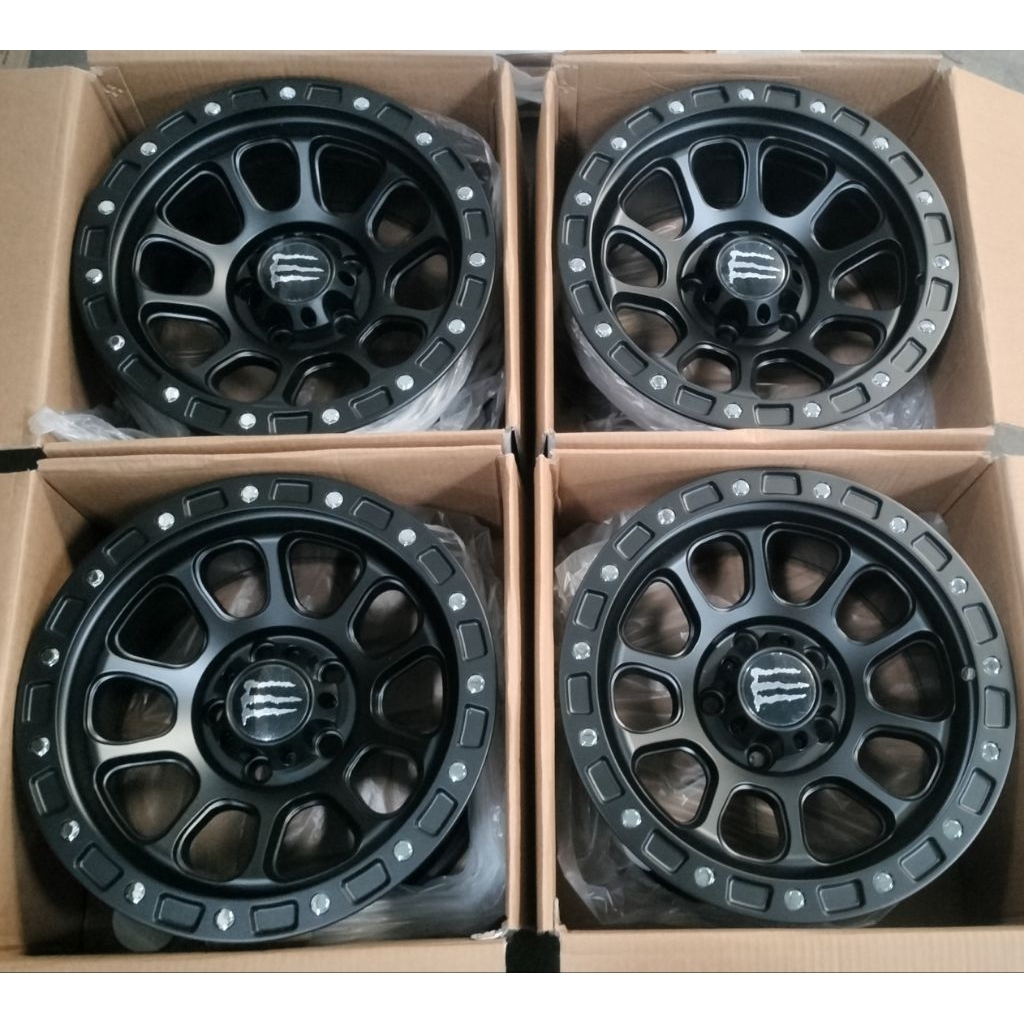 VELG MONSTER RIMS TYPE 1507 RING 15X70 PCD 5X114.3 ET 0 SATIN BLACK