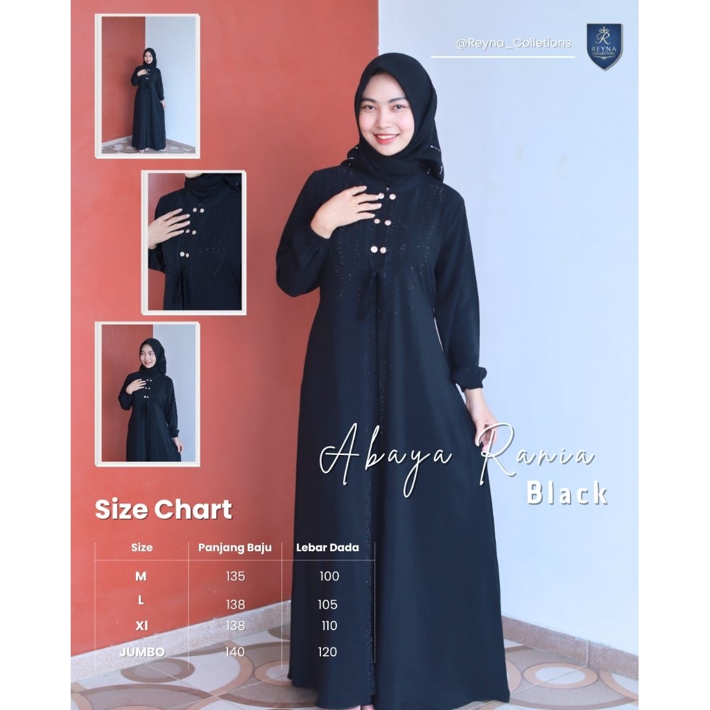 Gress gamis abaya polos dewasa