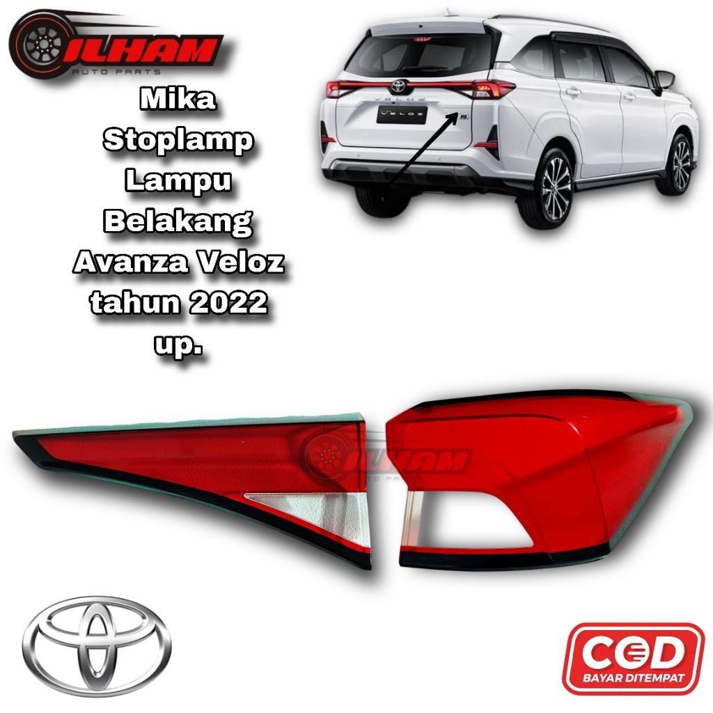 Mika Stoplamp lampu belakang avanza xenia 2022 2023 originall mika bagasi belakang ori murah bisa co