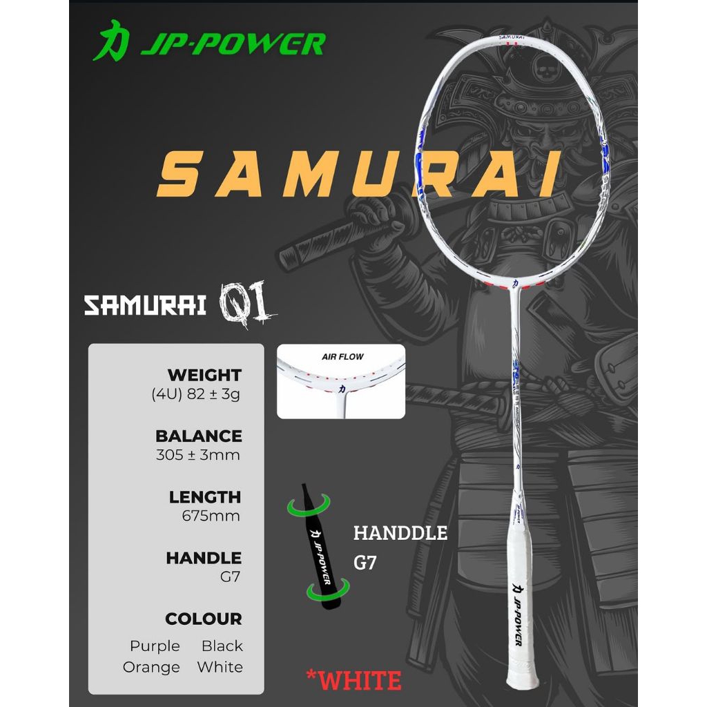 Raket Jp power Samurai Q1 Frame Bolong