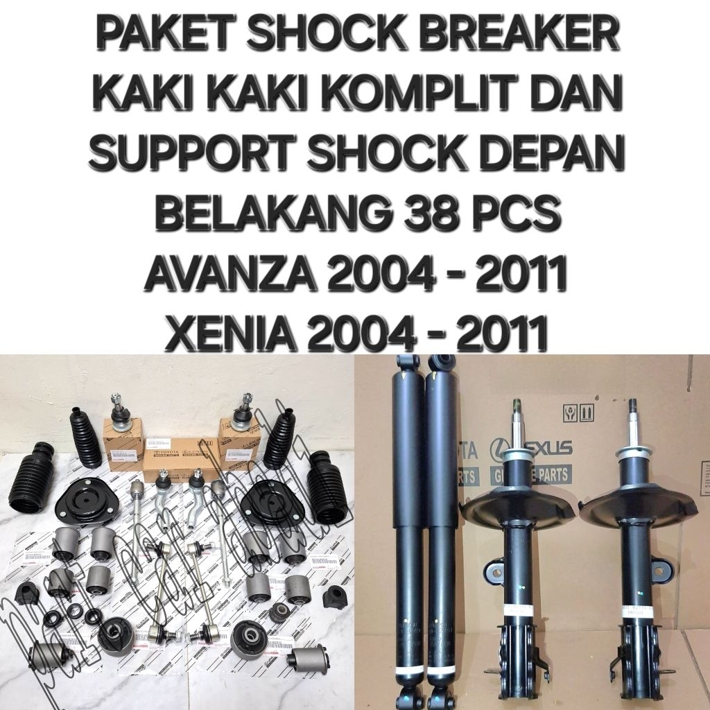 Full Komplit ShockBreaker Shock Breaker Depan Belakang Support Dan Kaki Kaki Support Shock Avanza Xe