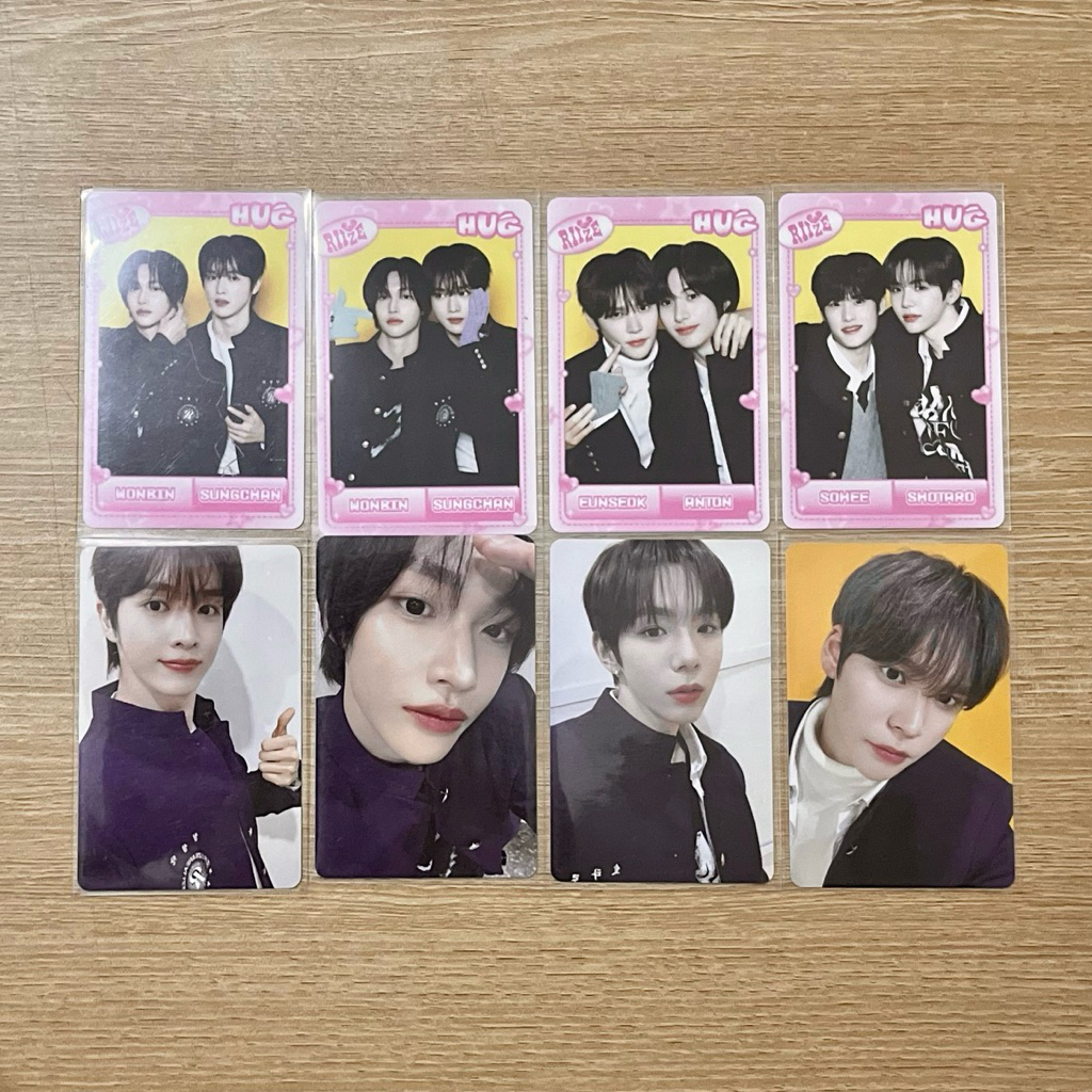 RIIZE HUG TRADING CARD - SHOTARO EUNSEOK SUNGCHAN WONBIN SOHEE ANTON UNIT TC PINK