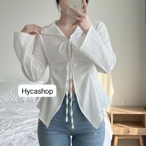 HYCA - Outer wanita tali/blouse tali/blouse wanita casual/atasan korea