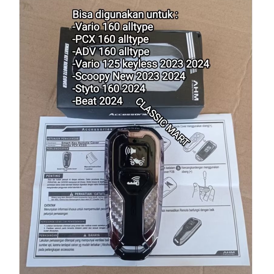 COVER REMOTE PCX 160 VARIO 160 VARIO 125 NEW KEYLESS ADV 160 SCOOPY 2023 ORI AHM
