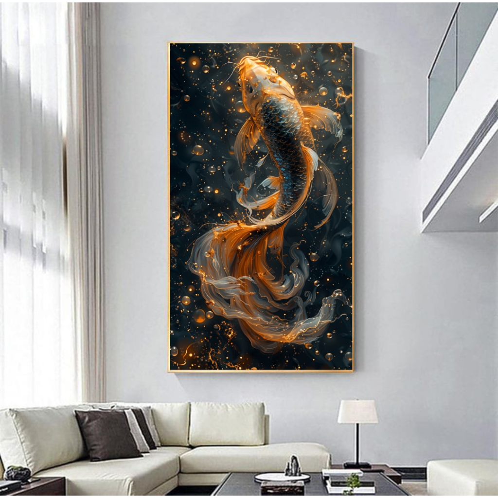 Stiker koi - Stiker Ikan Koi - Wallpaper Ikan Koi - Wallpaper Stiker ikan Koi - Dekorasi Ikan Koi 3d