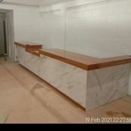 meja kasir minimalis/meja resepsionis/meja bar cafe /meja kasir hpl