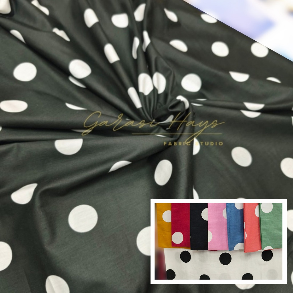 Kain Katun Jepang Tokai Japan Design Polkadot NEW Extra Besar