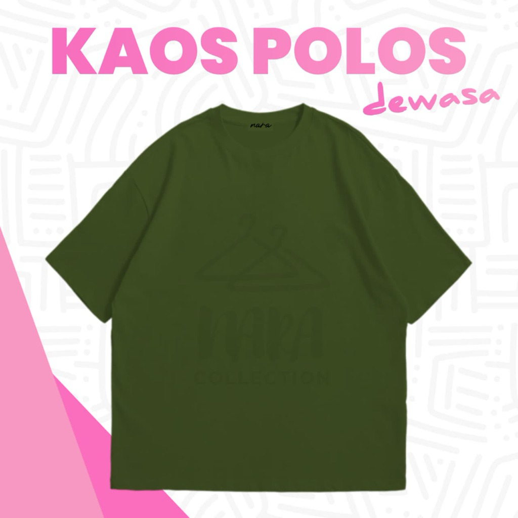 kaos polos cotton combed 30s hijau army / cotton combed 30s / kaos polos