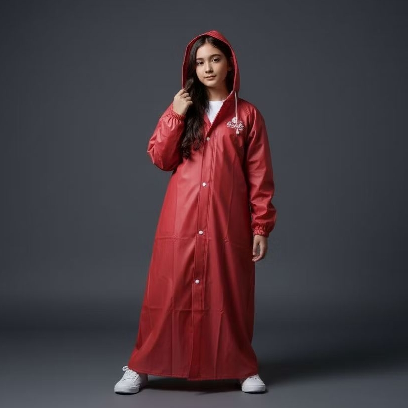 JAS HUJAN GAMIS ANAK Usia 12  - 15 Th Muat Sampai BB 40 Jas Hujan Anak Raincoat Premium By Kamila