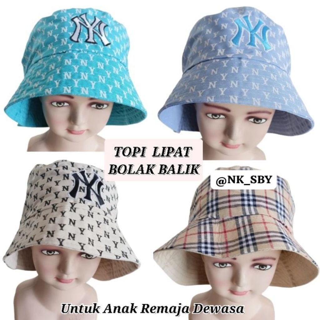 TOPI LIPAT BOLAK BALIK | TOPI BUNDAR | TOPI ANAK TOPI REMAJA | TOPI BUNDAR | TOPI FASHION | TOPI PAN