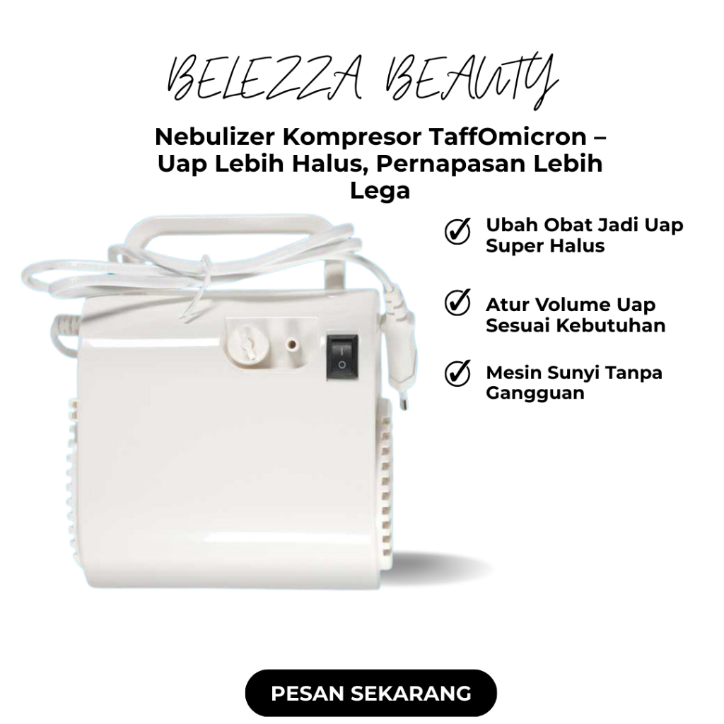 Belezza Alat Terapi Pernapasan RAK362 Compressor Nebulizer Inhaler Obat Asma Bronkitis Sesak Napas