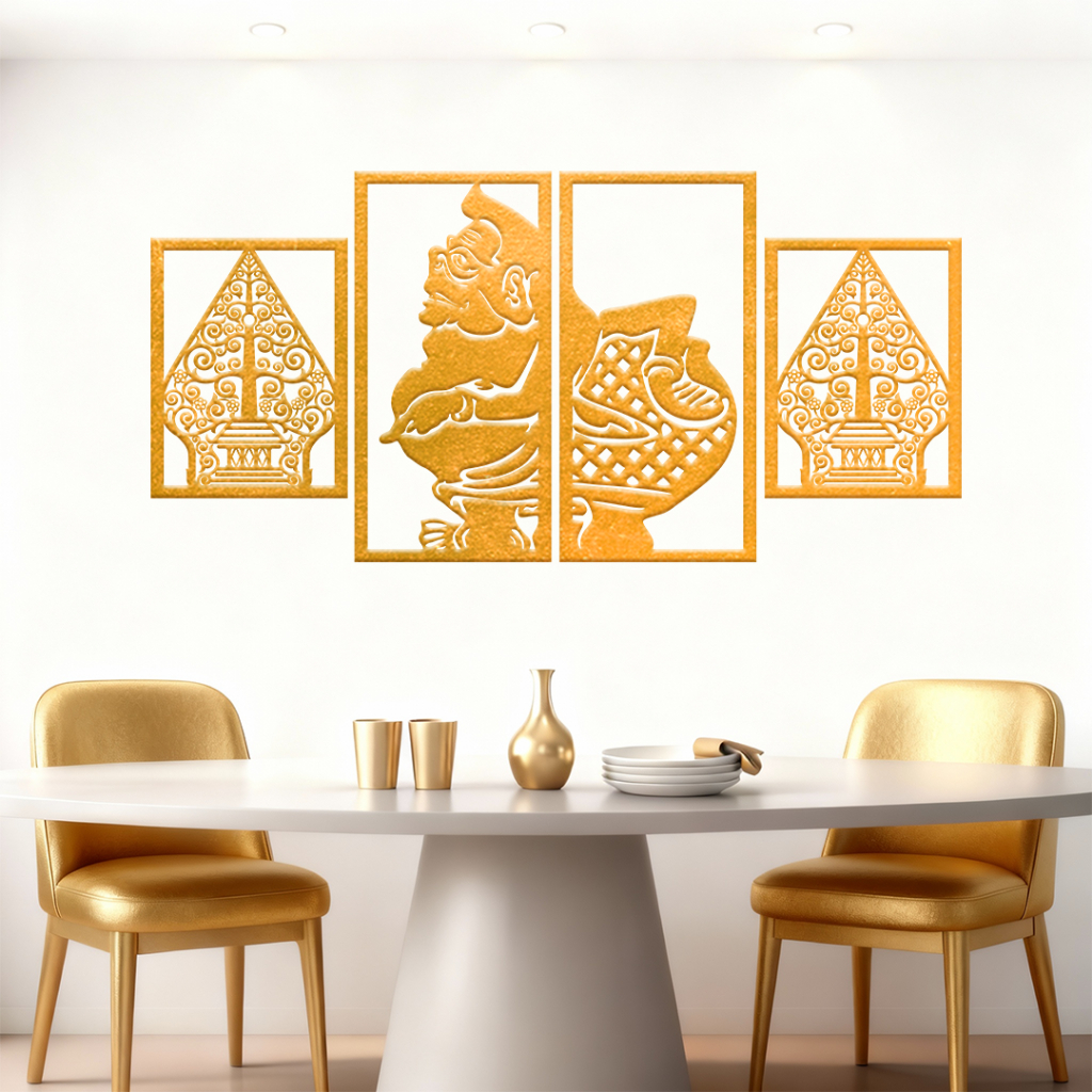 Hiasan Dinding Ruang Tamu Dekorasi Motif Wayang Semar Pajangan Kamar Tidur