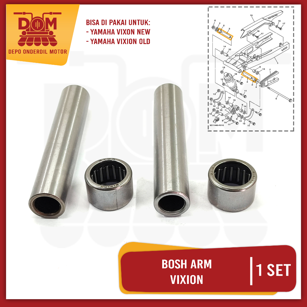 Bosh Arm VIXION (PSP) Bos Fork Roces Swing Arem YAMAHA VIXION NEW / ADVANCE NVL NVA (harga per set)