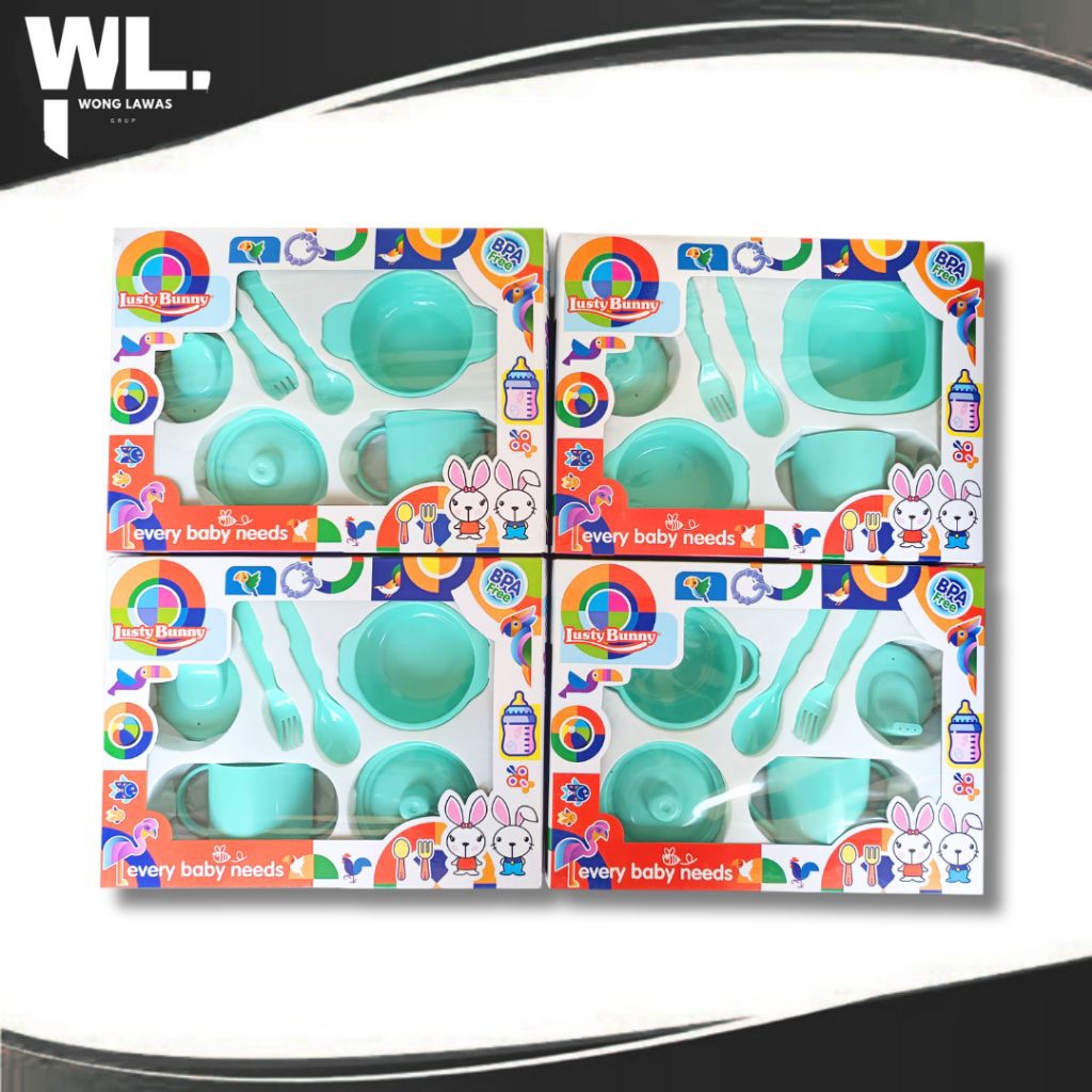 FEEDING SET LUSTY BUNNY LB1420-LB1423 | PERALATAN MAKAN BAYI | PERALATAN MPASI BAYI