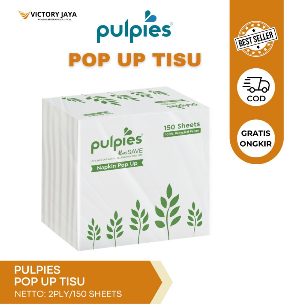 Tissue tisu pop up pulpies isi 150