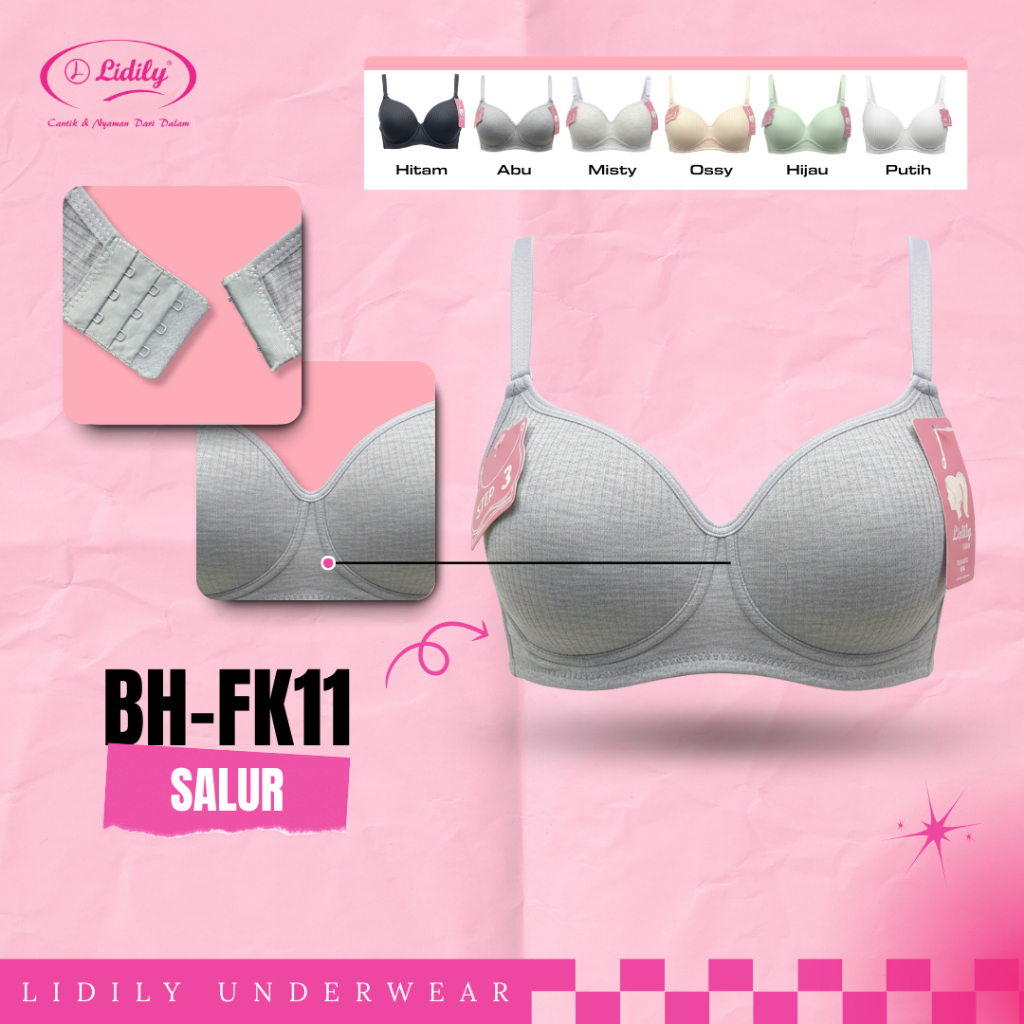 LIDILY - Bra Remaja Step 3 BH FK11 | Bra Salur Tanpa Kawat Nyaman Harian