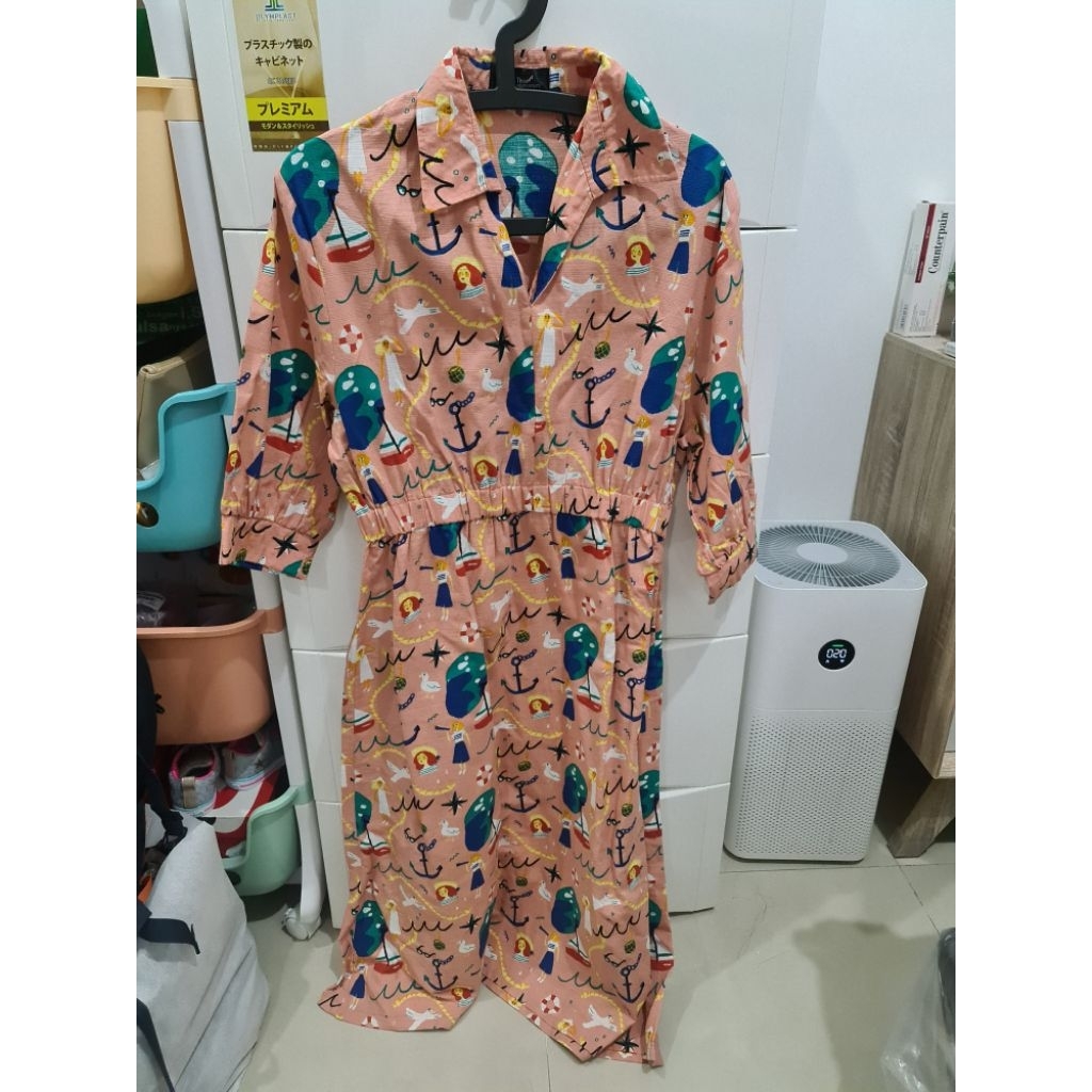 Dress cotton tree signature preloved colour peach/Salmon