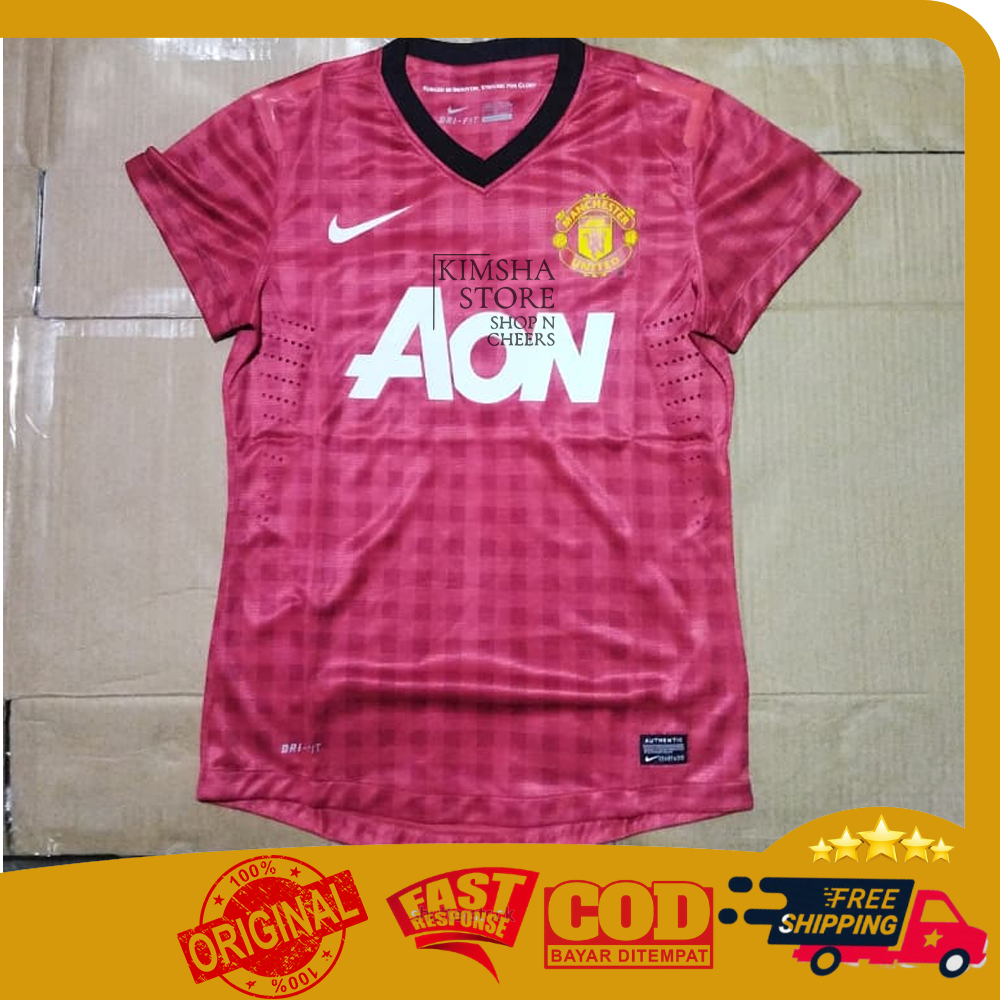 Kaos Dri-Fit Jersey Manchester United F.C. 2012 2013 Home Woman Ladies MUFC Man.U Football Soccer Pa