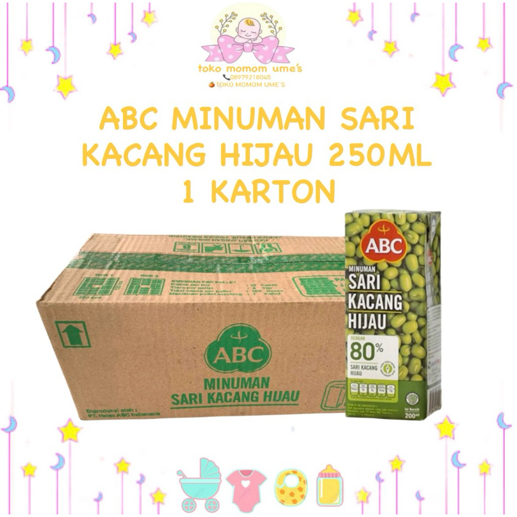 Ume’s ABC MINUMAN SARI KACANG HIJAU 250ML 1 KARTON DUS ISI 24 PROMO LEBIH HEMAT