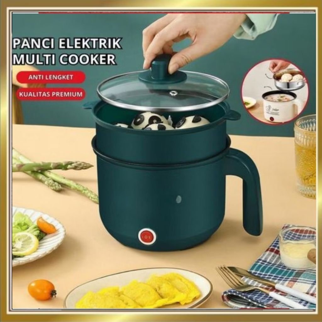 ​MULTI COOKER Elektrik Panci Listrik Anti Lengket Mini 1.5 Liter Serbaguna untuk Kosan | Panci Kukus