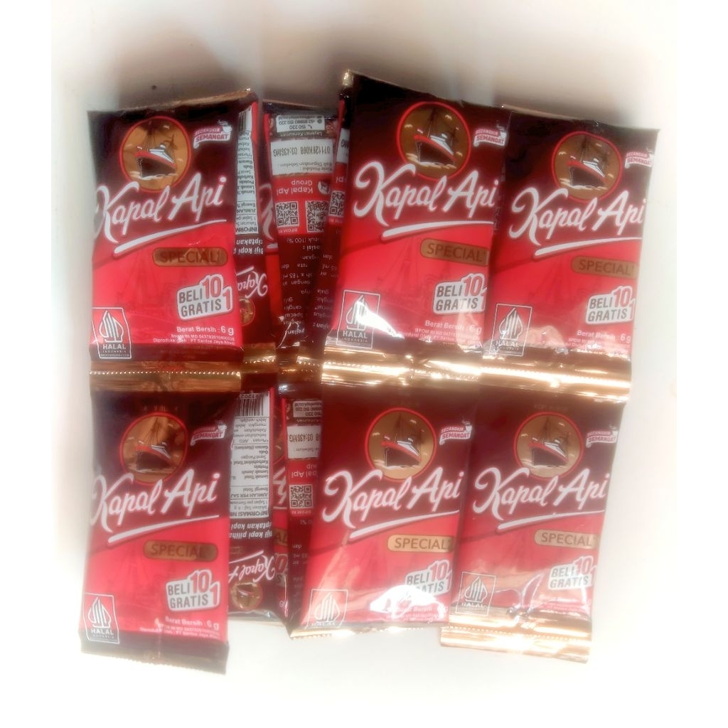 kopi KAPAL API TANPA GULA ][ 1renceng 11 sachet