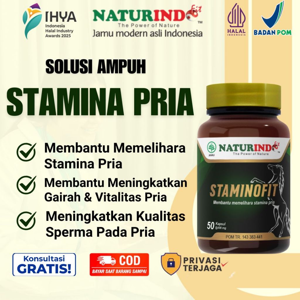 ORIGINAL Obat Kesehatan Khusus Laki - Laki Dewasa stamina pria STAMINOFIT