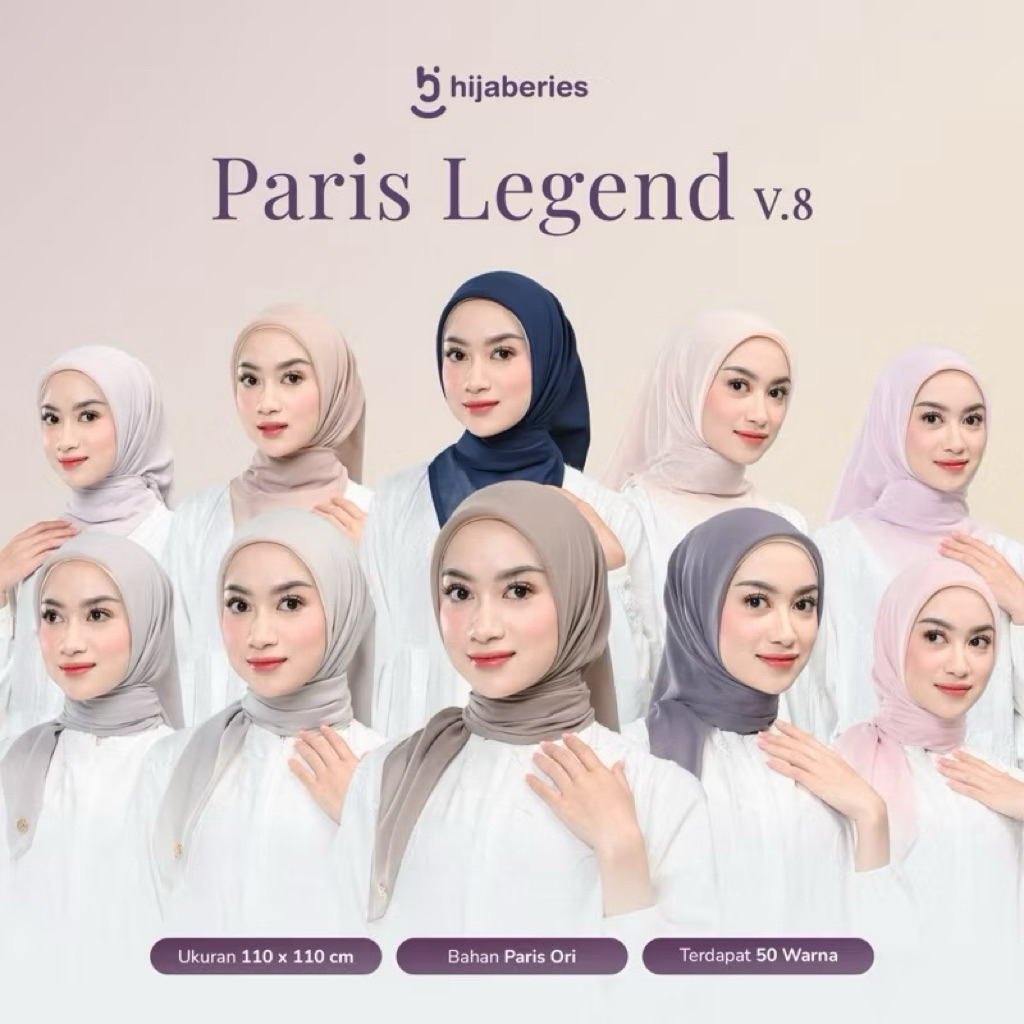 [1013] HIJABERIES - Segiempat Paris Hijaberies ||Paris Legend Pouch logo