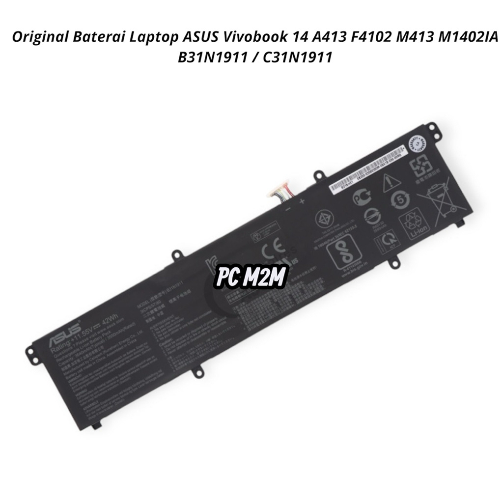 Original Baterai Laptop Asus Vivobook 14 A413 A413E M413 F4102 M4102 B31N1911 C31N1911