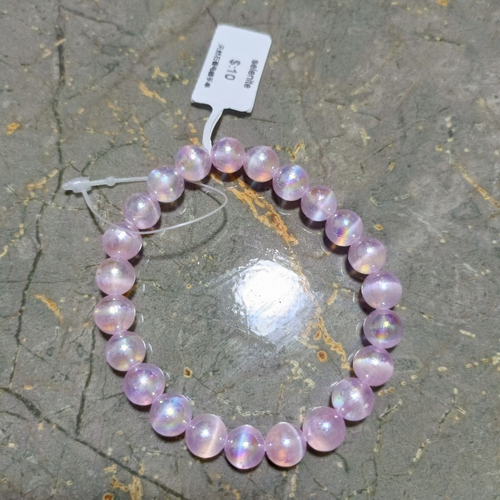 GELANG NATURAL SELENITE 8.1MM