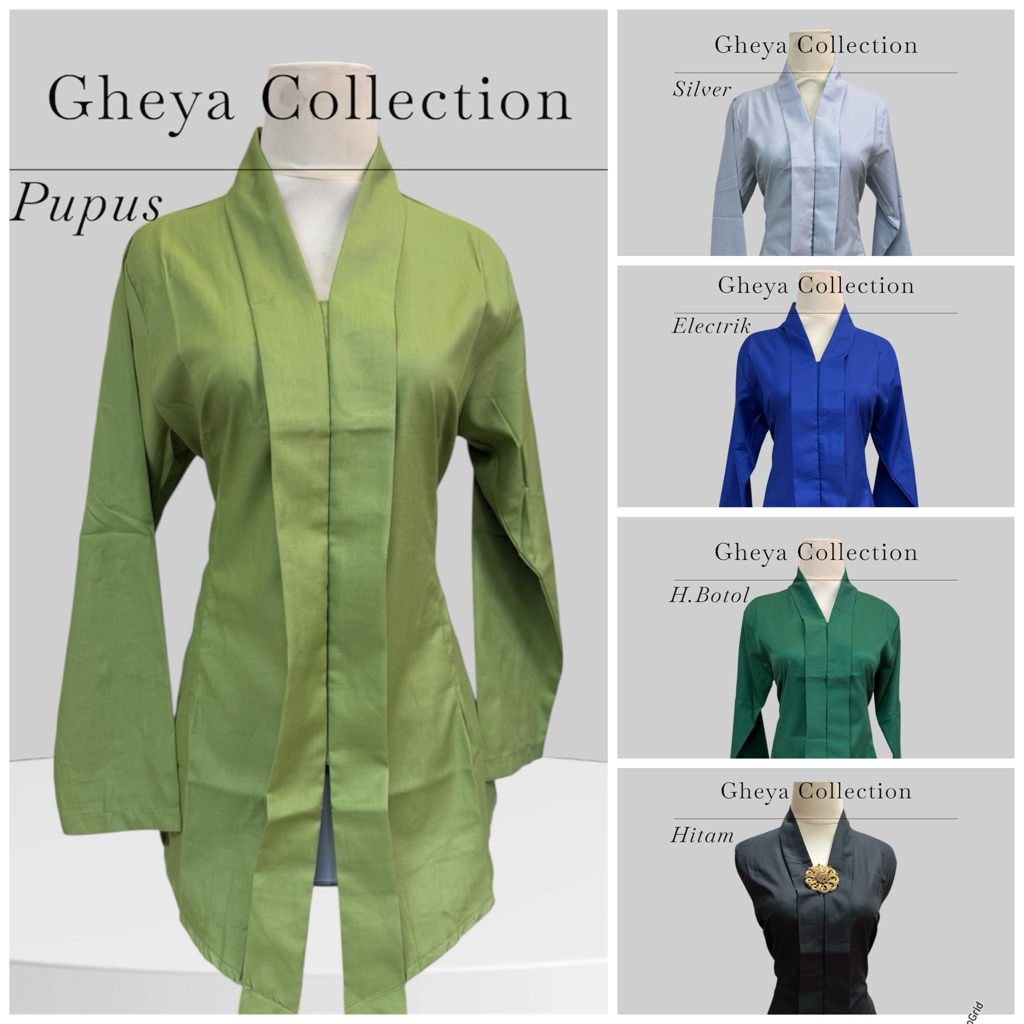 kebaya kartini polos katun toyobo / kebaya seragam wanita / kebaya formal lengan panjang