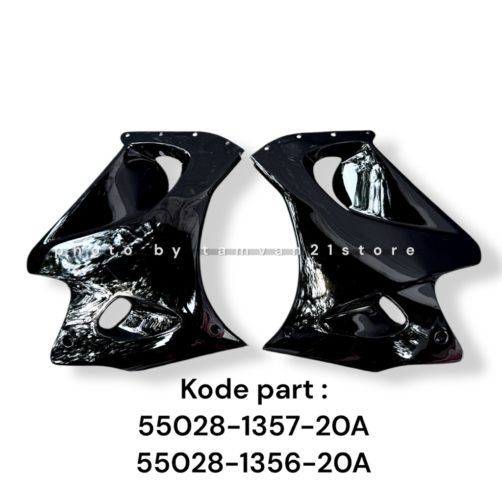 FAIRING SAYAP SAMPING NINJA RR OLD ZX HITAM ORIGINAL KAWASAKI 55028-1357-20A 55028-1356-20A