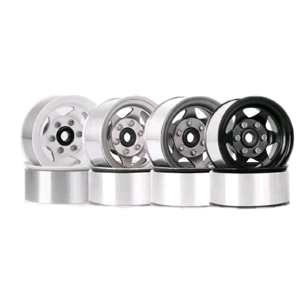 4pcs Metal Velg 1.55  Beadlock Rc Axial scx10 D90 D110 Rc4wd 1/10 Mn128 1/12 Velg Beadlock 1.55 Rc