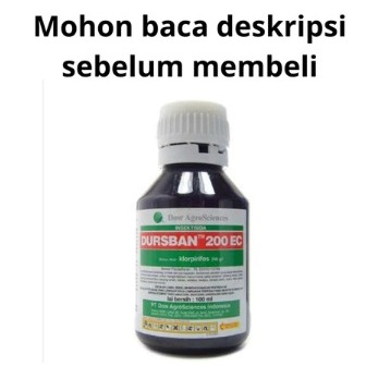 Obat hama tanaman dursban 100ml basmi kutu putih ulat daun belalang