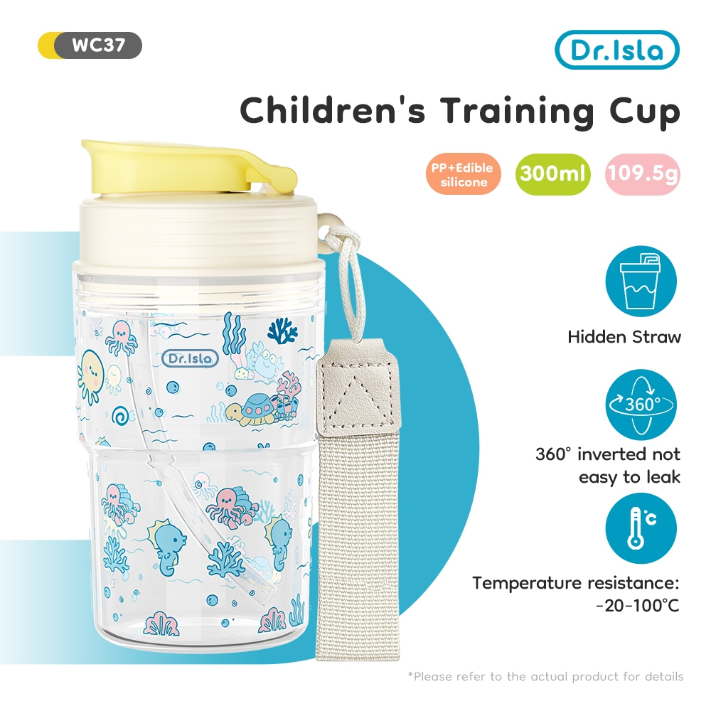 Dr.isla Botol Minum Bayi BPA Free PP Botol Minum Anak 240ml Tali Gantungan Gratis Botol Susu WC36