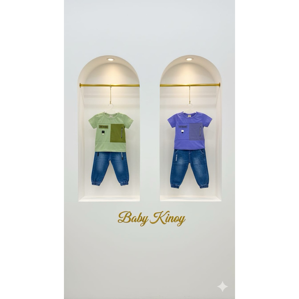 USON 7422| Stelan Anak Laki Laki  / Stelan Anak Baju Kaos Celana Levis panjang