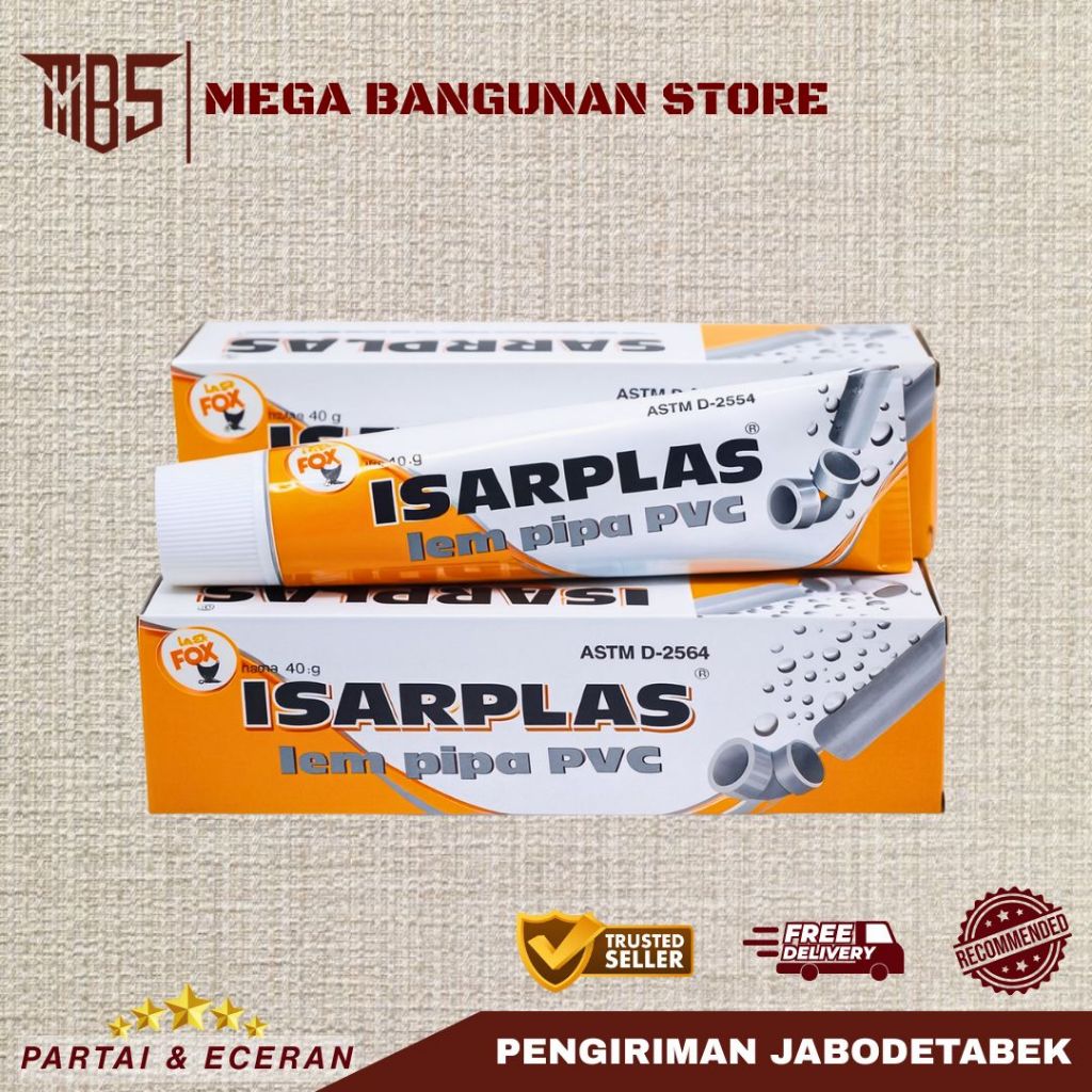 Terbaik Lem Pipa PVC ISARPLAS 40 G - Lem Paralon Original