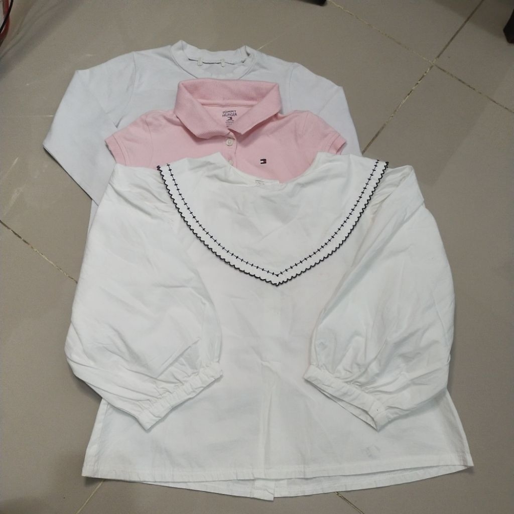 B04 (Preloved) Paket 3 pcs Baju Anak 4-5 tahun mix brand Tommy Hilfiger