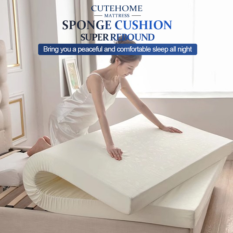 CUTEHOME Kasur Busa Tipis Rebound Lambat Dengan Kepadatan Tinggi Dapat Dilipat Senyap