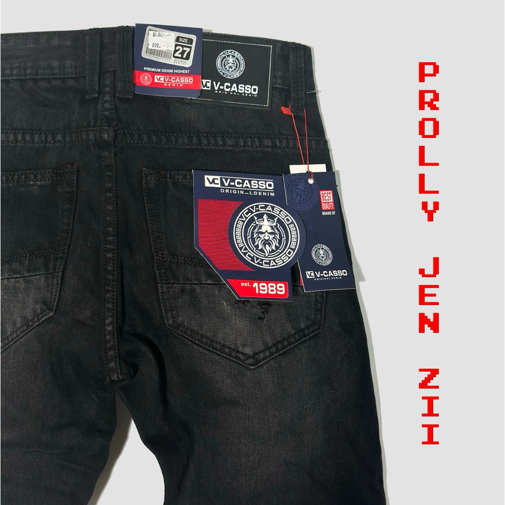 V-CASSO JEANS - (W)(X) BLUE & BLACK Series  Slim fit ( Celana Jeans Pria)