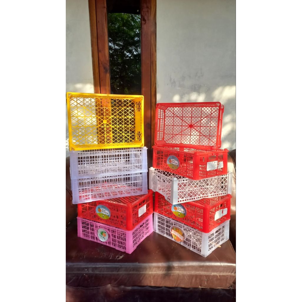 TERMURAH BISA COD 3 Keranjang buah bekas ANGGUR/jeruk tanpa tutup/keranjang plastik/keranjang serbag